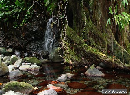 Petite cascade d'eau chaude