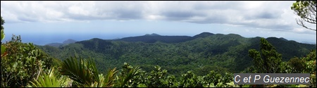 Vue panoramique sur le nord de la Basse Terre