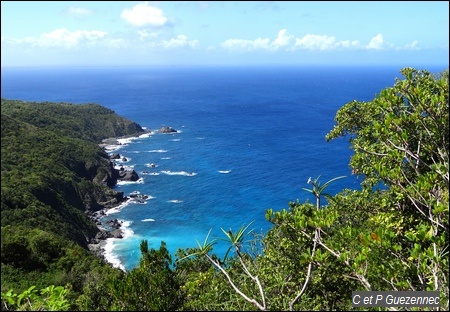 Vue de la Côte nord de la Désirade depuis la Chapelle Notre-Dame du Calvaire