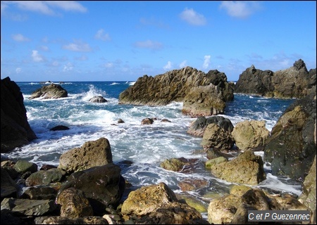 Littoral rocheux de la côte nord à l'embouchure de la Rivière