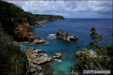 Vue de l'Anse Castalia depuis le haut des "Trois Vaches"