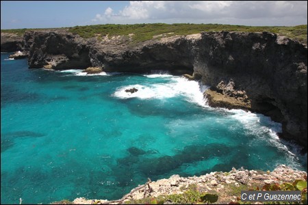 Les falaises de Anse Belle Rose