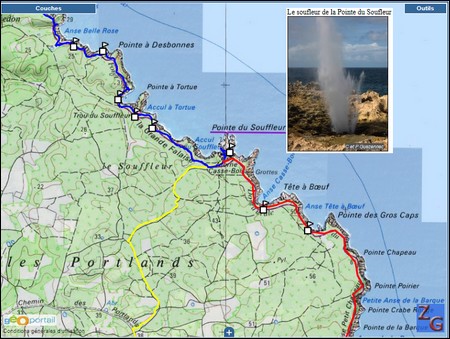 Trace des Falaises sur Géoportail