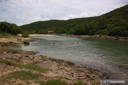 Vue sur le lagon coté plage