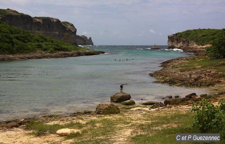 Vue sur le lagon coté océan