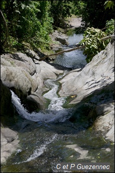 Rivière La Coulisse, toboggan, vu d'en haut